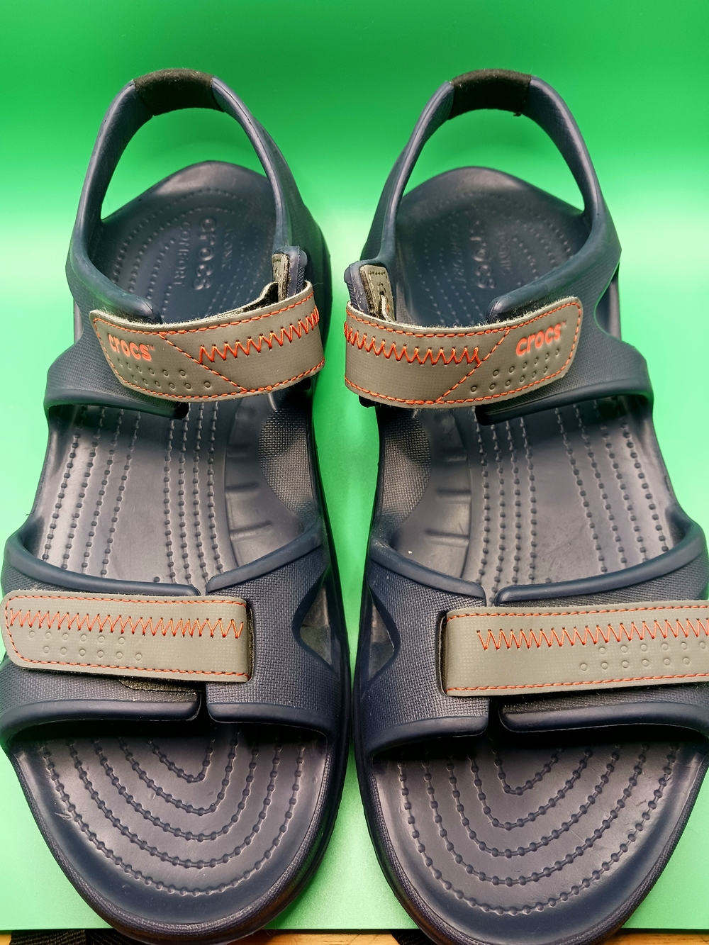 CROCS Men's Iconic Swiftwater River Navy Comfort Sandal Open Toes